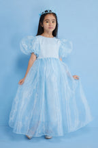 Elsa Girls’ Blue Star Tulle Dress & Sequin Queen Crown Set