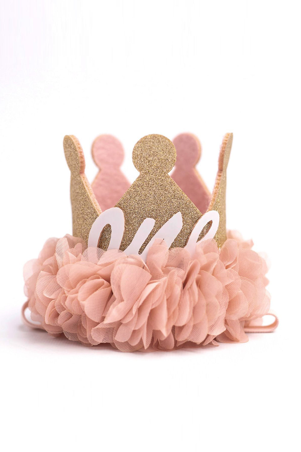 Lina Baby Girls’ Powder Pink First Birthday Princess Tutu Dress & Queen Crown Set