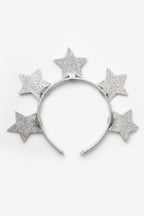 Chloe Girls’ Lilac Star Print Tiered Dress & Silver Star Crown Set
