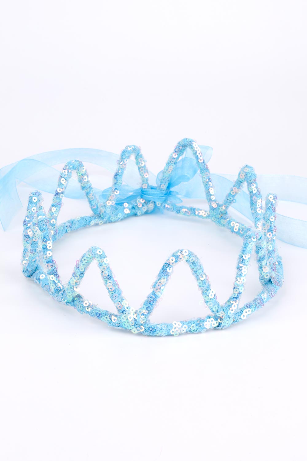 Elsa Girls’ Blue Star Tulle Dress & Sequin Queen Crown Set