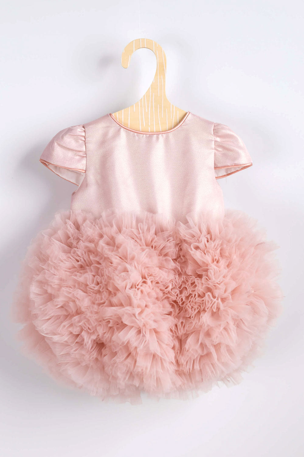 Lina Baby Girls’ Powder Pink First Birthday Princess Tutu Dress & Queen Crown Set