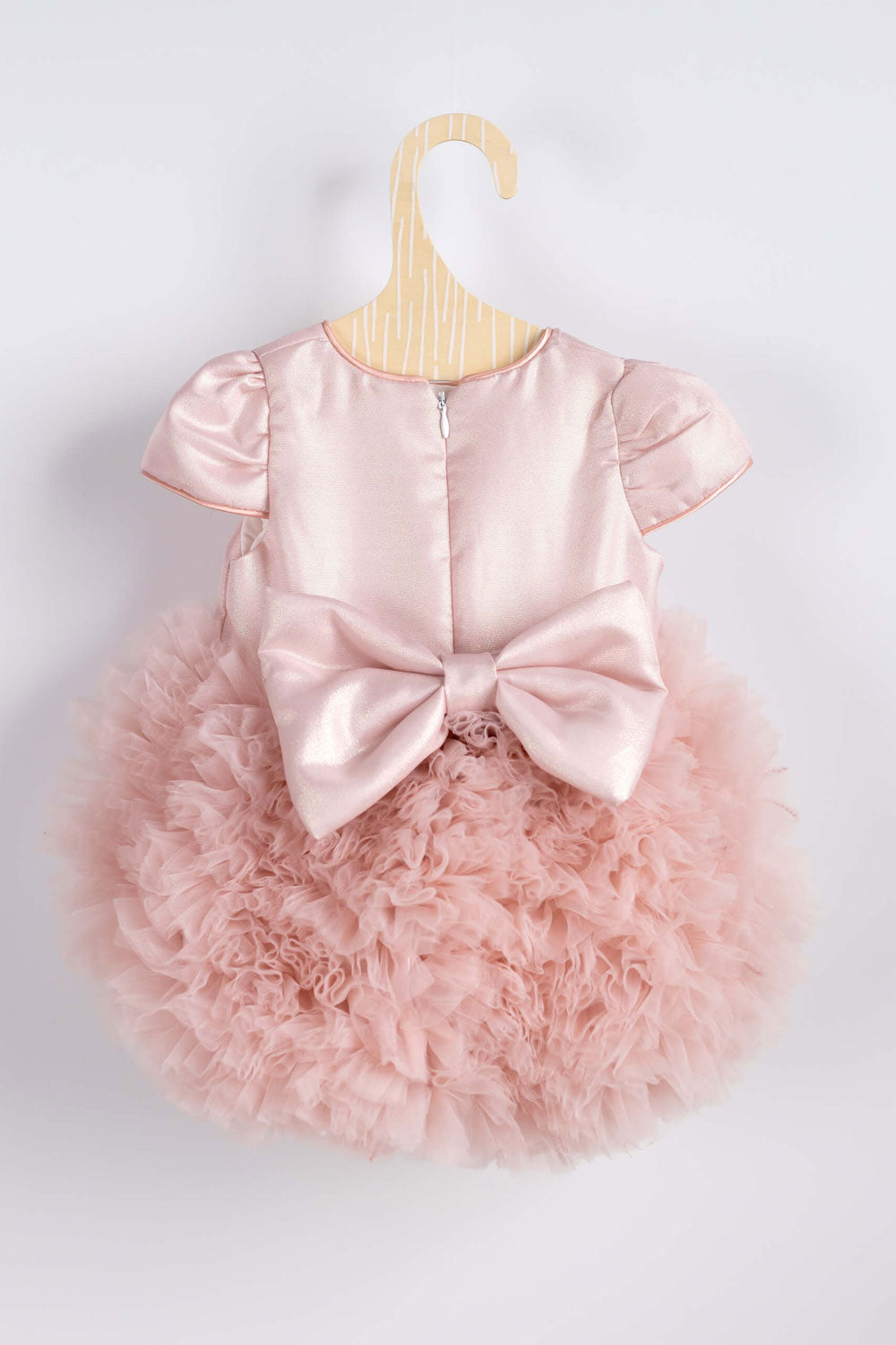 Lina Baby Girls’ Powder Pink First Birthday Princess Tutu Dress & Queen Crown Set