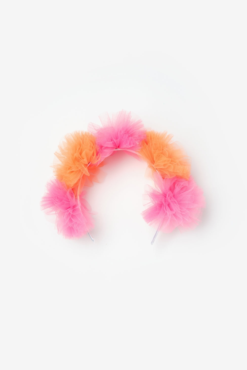 Alexa Girls’ Fuchsia Pom-Pom Tulle Dress & Crown Set