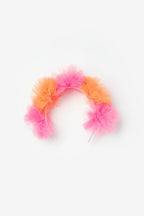 Alexa Girls’ Fuchsia Pom-Pom Tulle Dress & Crown Set