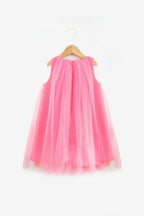 Alexa Girls’ Fuchsia Pom-Pom Tulle Dress & Crown Set
