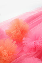 Alexa Girls’ Fuchsia Pom-Pom Tulle Dress & Crown Set
