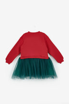Renata Girls’ Red Koala Print New Year’s Dress
