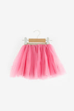 Hilda Fuchsia Pompom Detailed Girl's Skirt