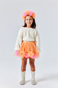 Hilda Girls’ Orange Pom-Pom Detail Skirt