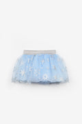 Pauline Girls’ Blue Snowflake Print Tulle Skirt