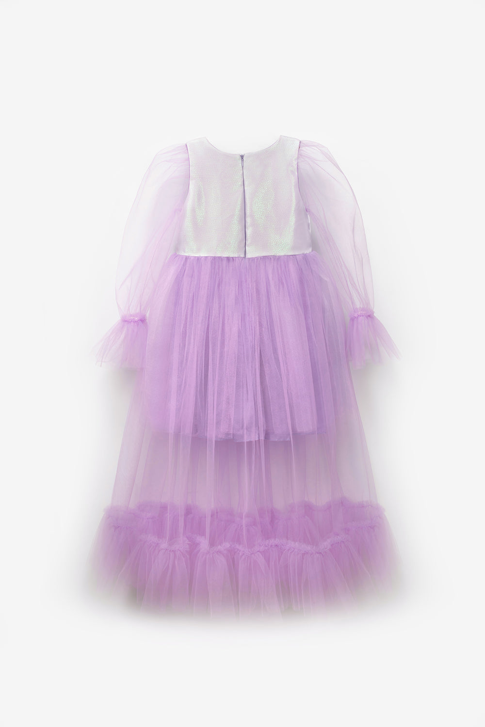 Harriet Girls’ Lilac Glitter Tulle Maxi Dress