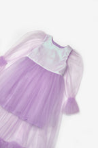 Harriet Girls’ Lilac Glitter Tulle Maxi Dress