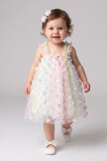 Emma Baby Girls’ Multicolor Butterfly Appliqué Strappy Dress