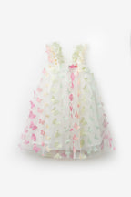 Emma Baby Girls’ Multicolor Butterfly Appliqué Strappy Dress