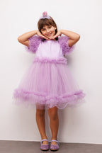 Madison Girls’ Lilac Ruffle Tulle Dress