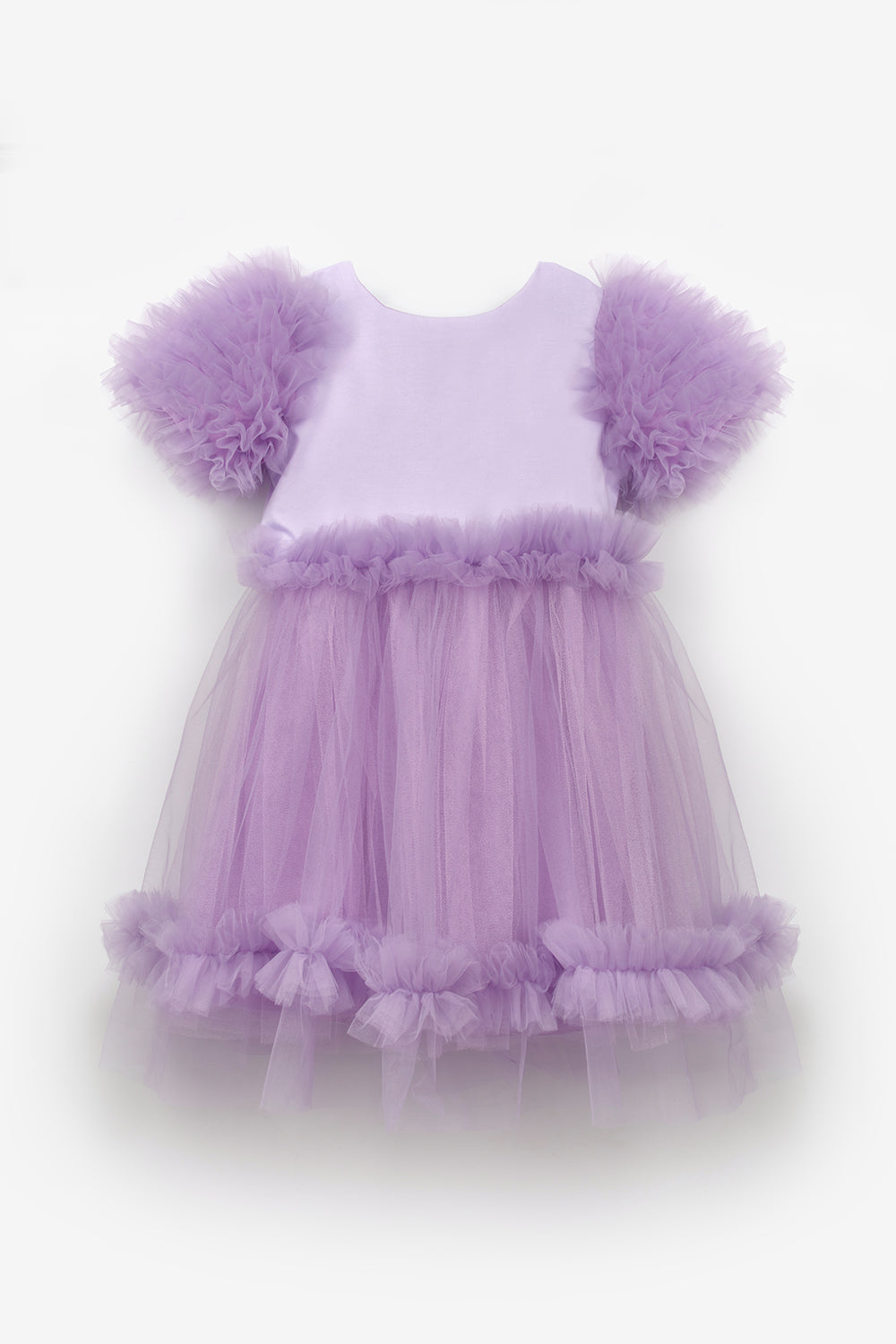 Madison Girls’ Lilac Ruffle Tulle Dress