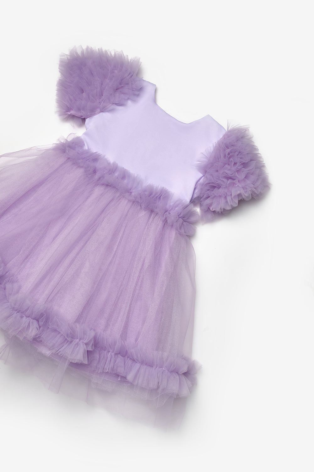 Madison Girls’ Lilac Ruffle Tulle Dress