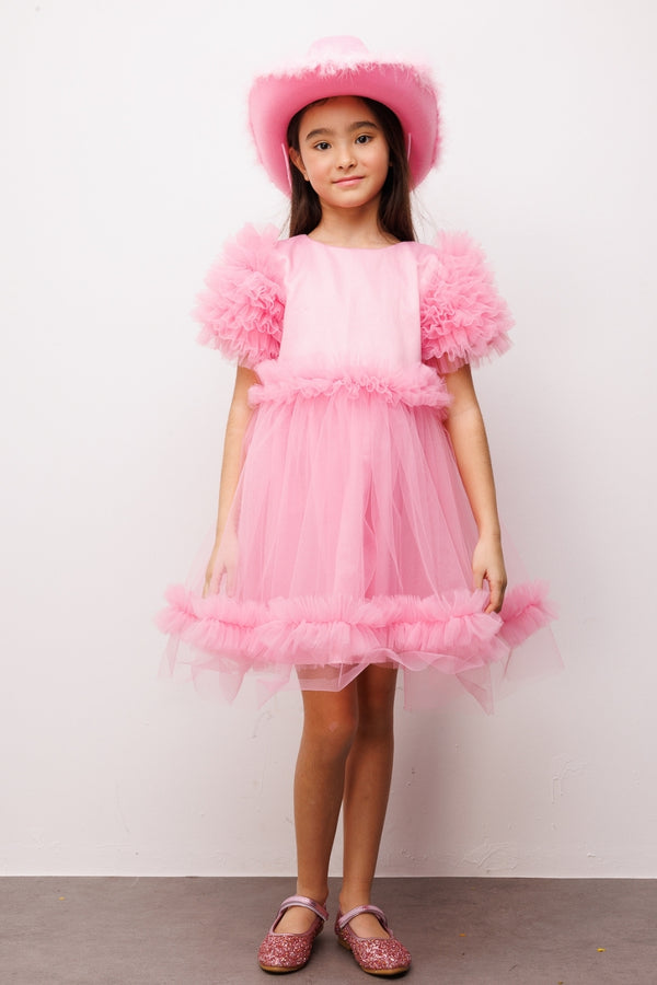 Madison Girls’ Pink Ruffle Tulle Dress