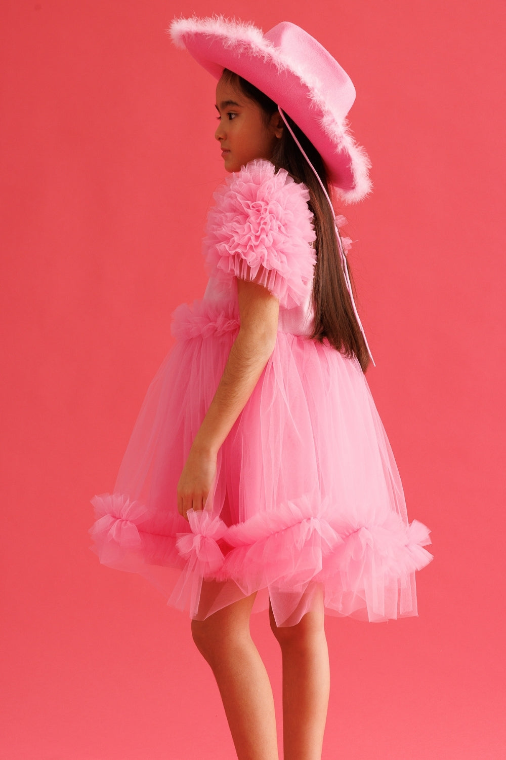 Madison Girls’ Pink Ruffle Tulle Dress