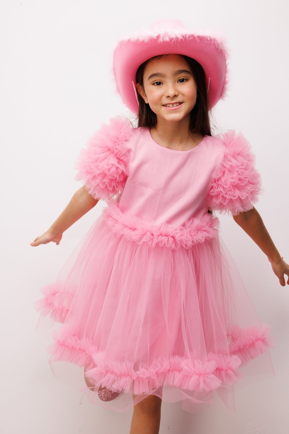 Madison Girls’ Pink Ruffle Tulle Dress