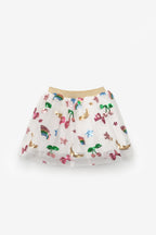 Pauline Girls’ White Rainbow & Cherry Sequin Skirt